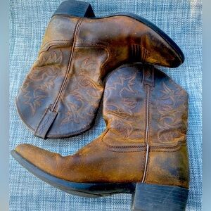 Ariat Children’s Heritage Western Brown Leather Cowboy Boy Girl Boots SZ 5.5
